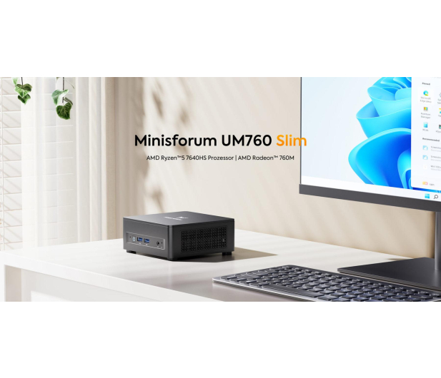 Minisforum UM760 Slim Ryzen 5-7640HS/16GB/512+512 - 1547925 - zdjęcie 13
